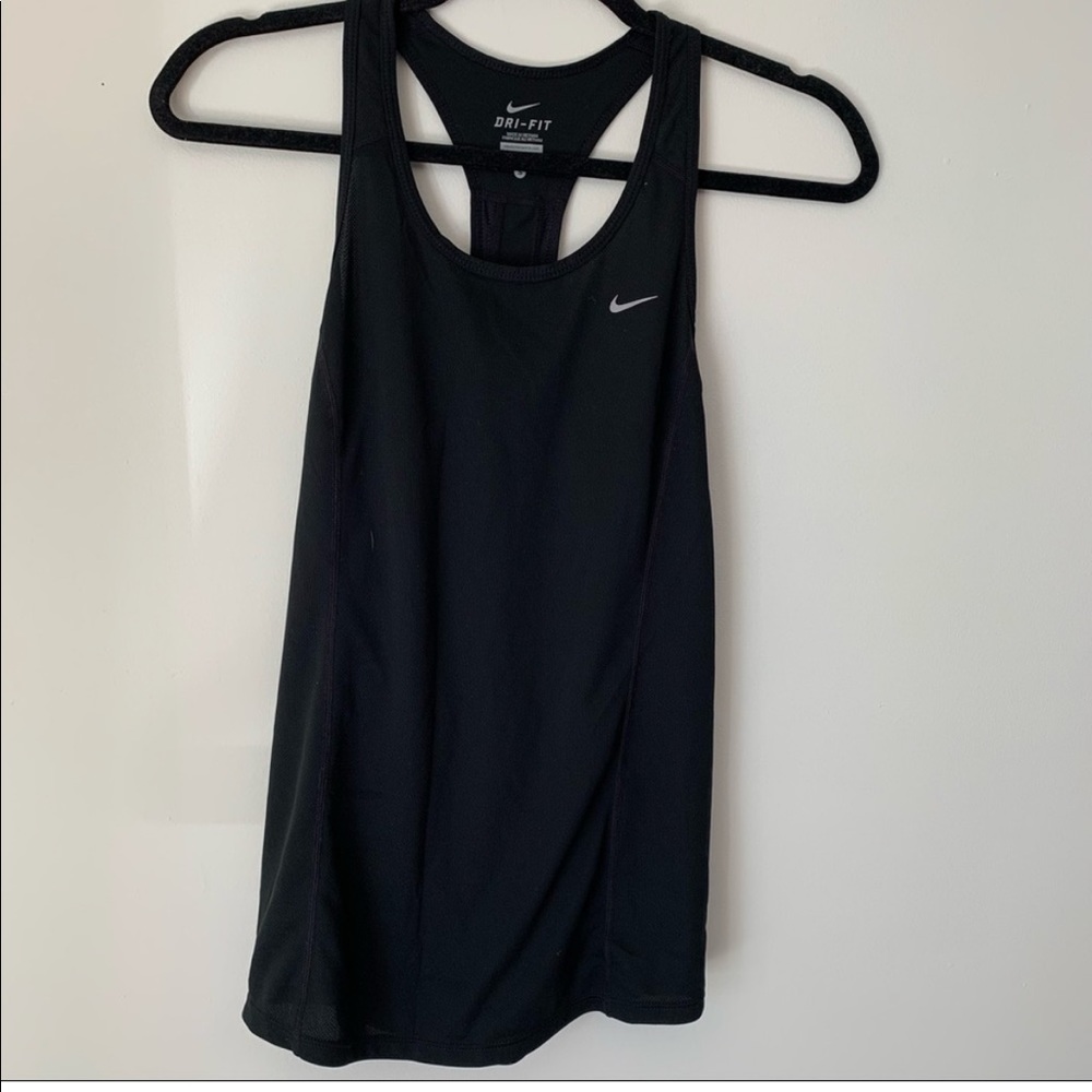 Nike black racerback workout tank top S